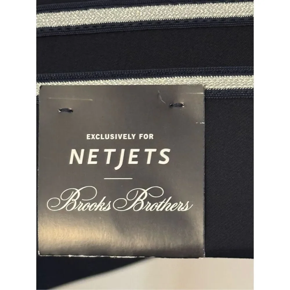 Brooks Brothers x NetJets Jacket Uniform Blazer Wool Blend Navy Blue Men 44L NWT - Picture 6 of 9